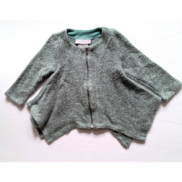 Bonnie Baby Infant Toddler Sage Green Zip Cardigan Rib Knit |  Size 18 Months - Picture 4 of 6